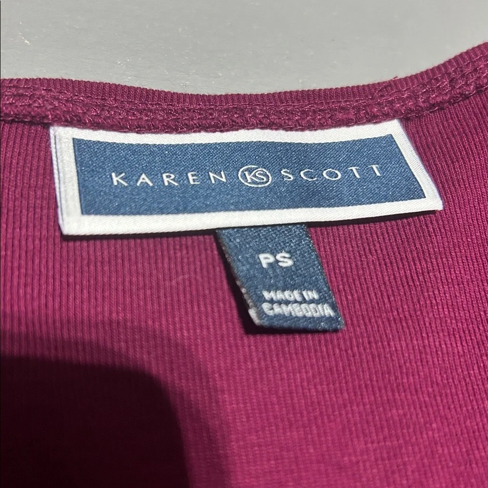 Karen Scott Plum Colored Long Sleeve Shirt (Women’s Petite Small) - Picture 6 of 7